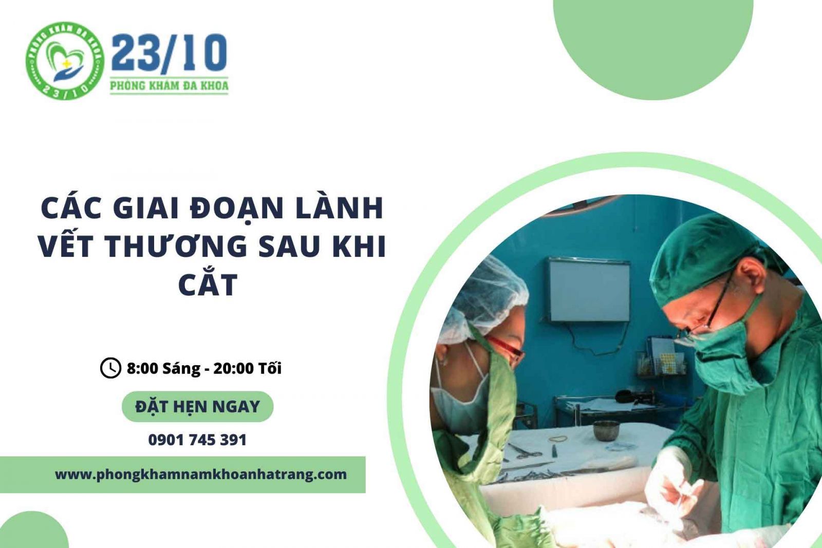 Các giai đoạn lành vết thương sau khi cắt