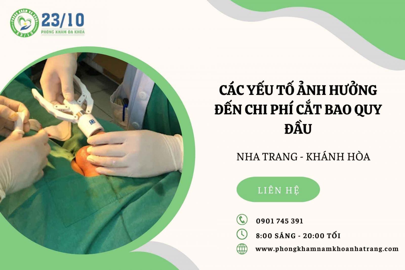 Các yếu tố ảnh hưởng đến chi phí cắt bao quy đầu