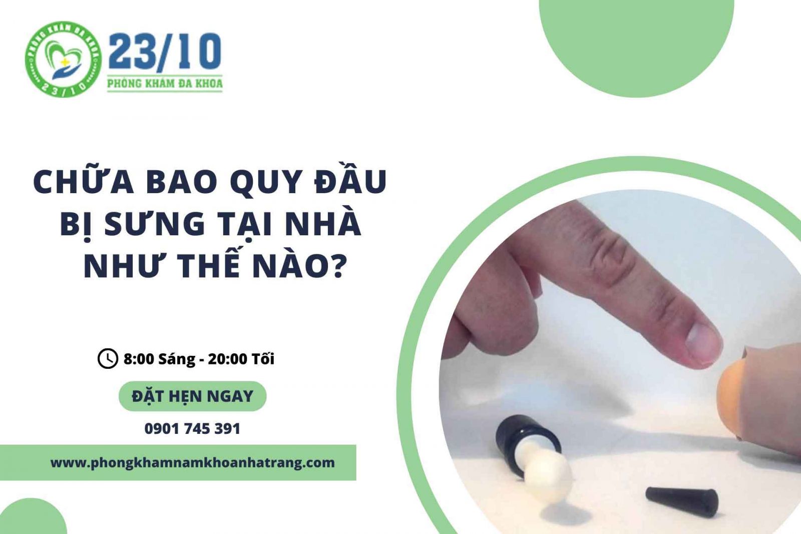 Chữa bao quy đầu bị sưng tại nhà như thế nào?