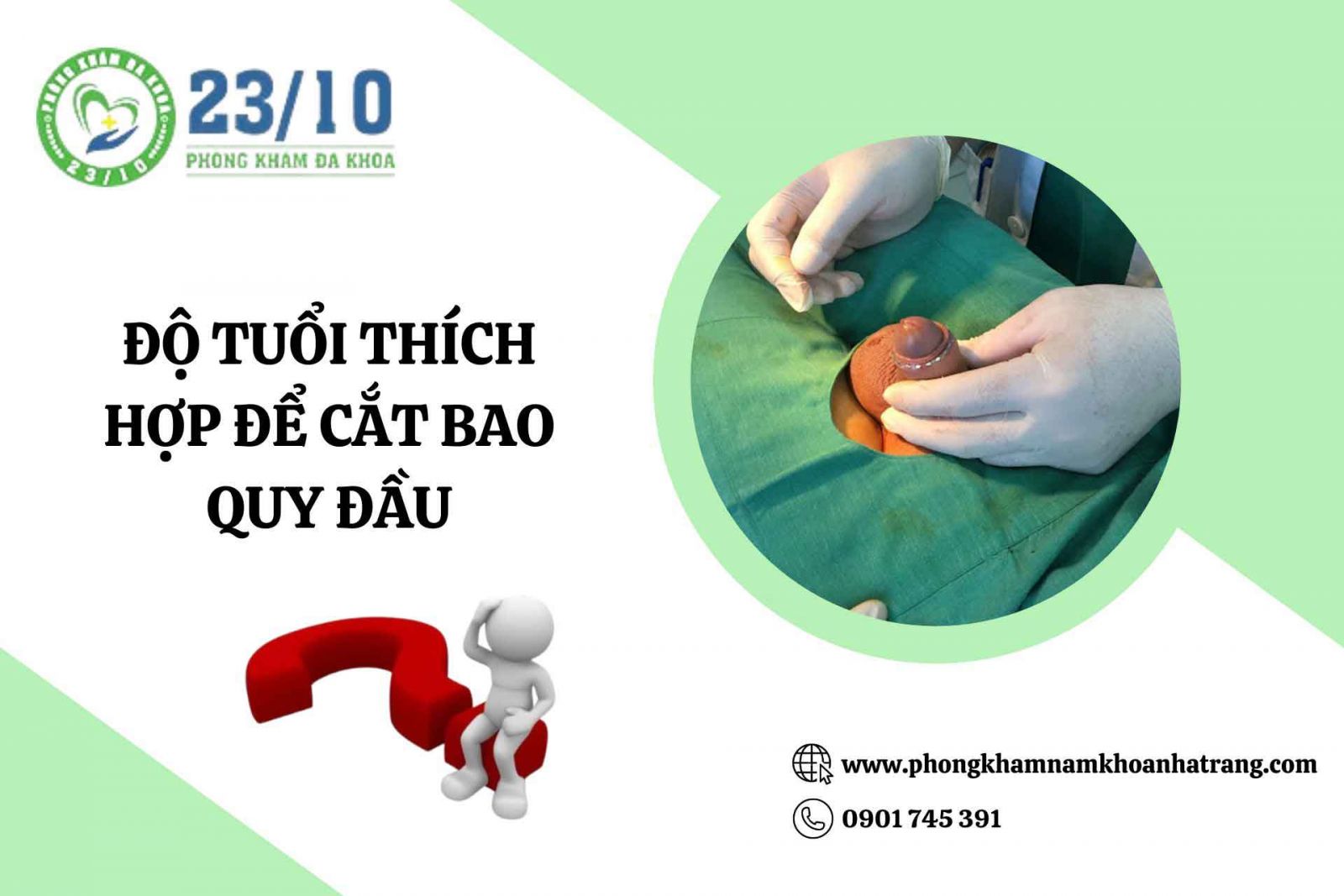 Độ tuổi thích hợp để cắt bao quy đầu