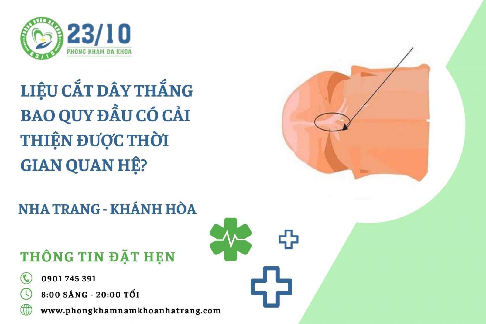 Cắt dây thắng bao quy đầu có kéo dài thời gian quan hệ không?