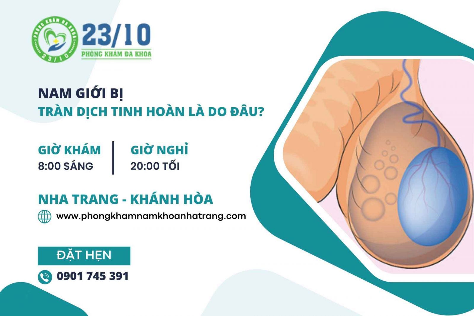 Nam giới bị tràn dịch tinh hoàn là do đâu?