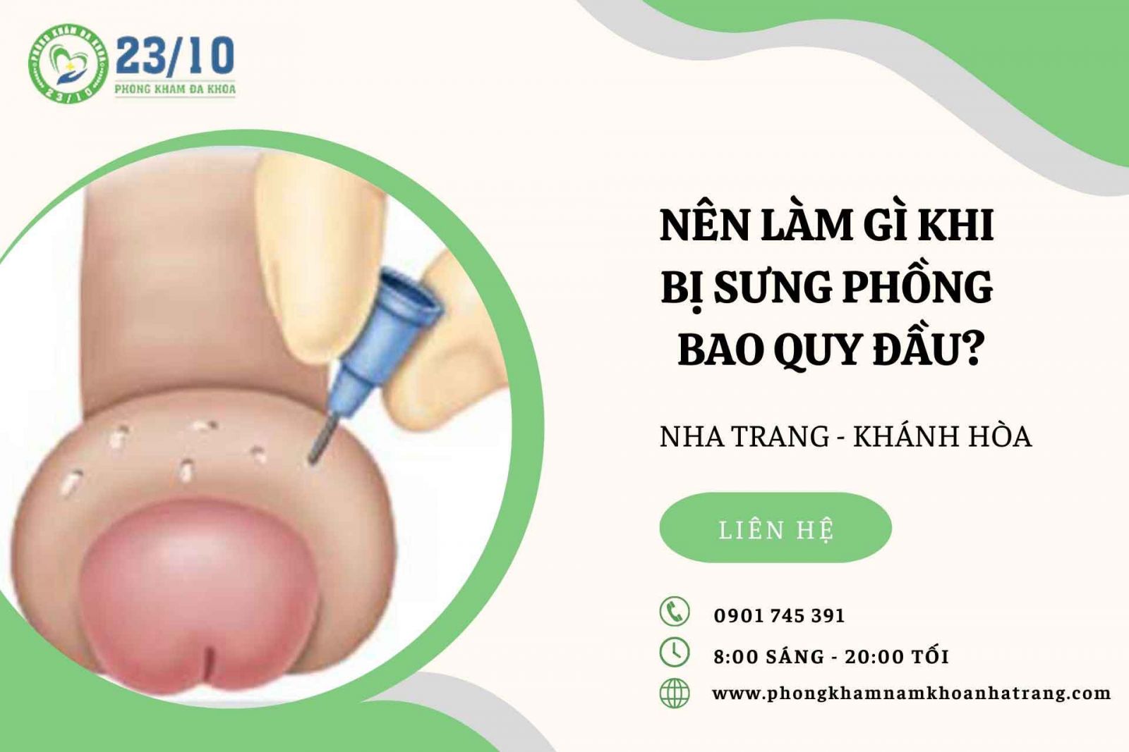 Nên làm gì khi bao quy đầu bị sưng phồng