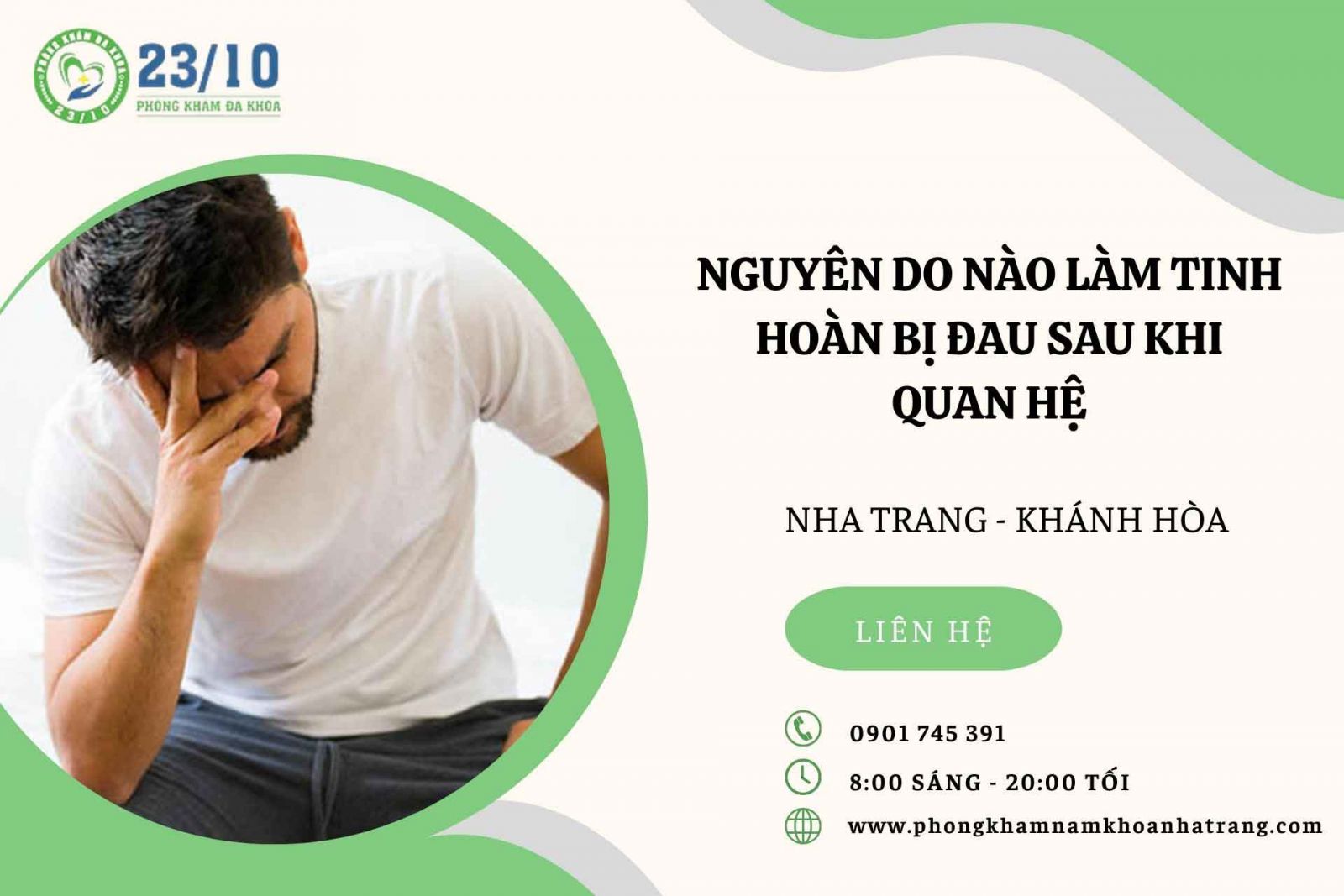 Nguyên do nào làm tinh hoàn bên phải bị đau sau khi quan hệ