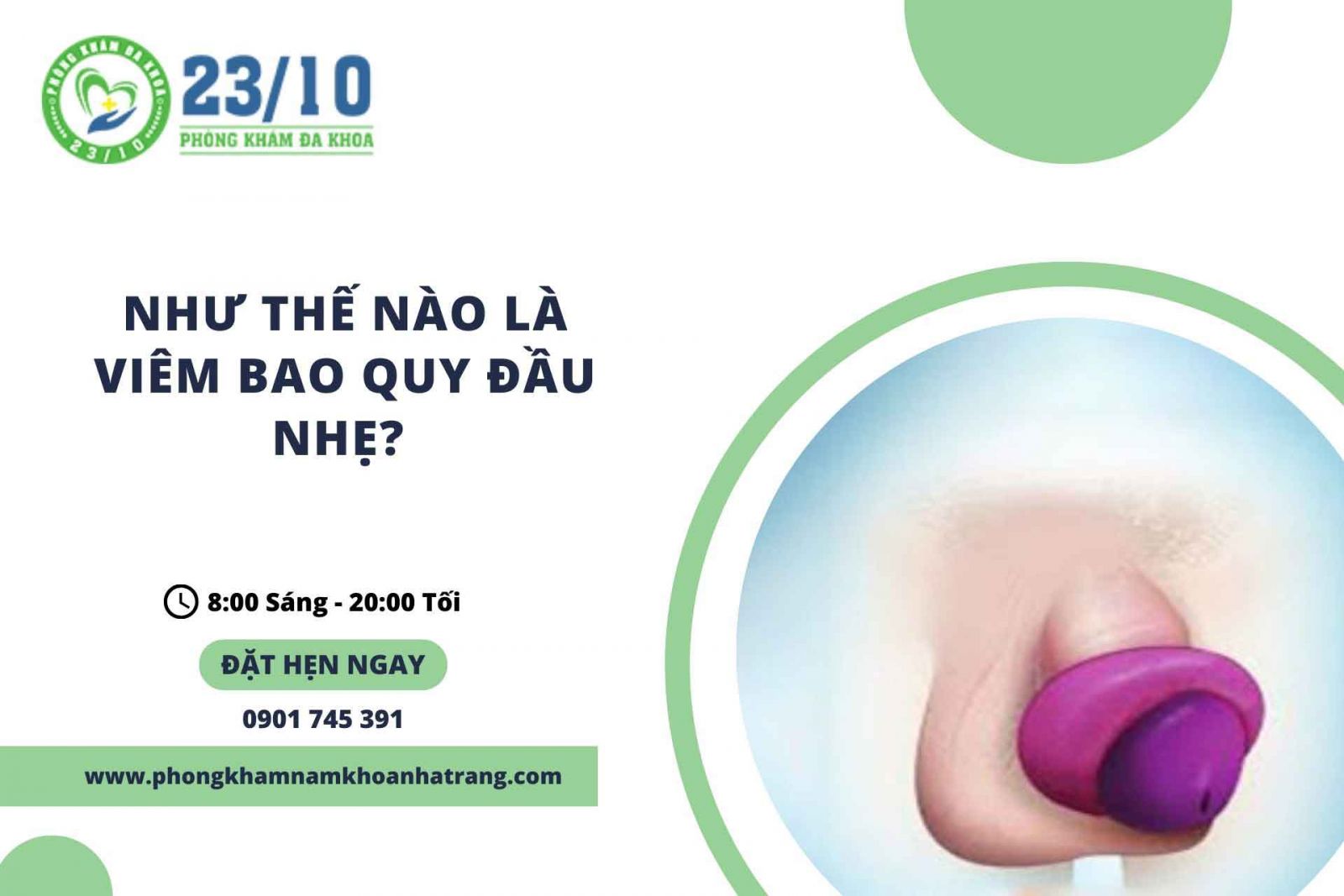 Như thế nào là viêm bao quy đầu nhẹ