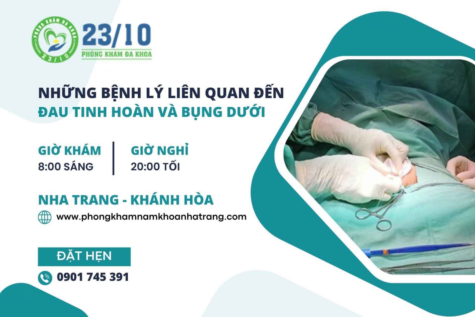 Những bệnh lý liên quan đến đau tinh hoàn và bụng dưới