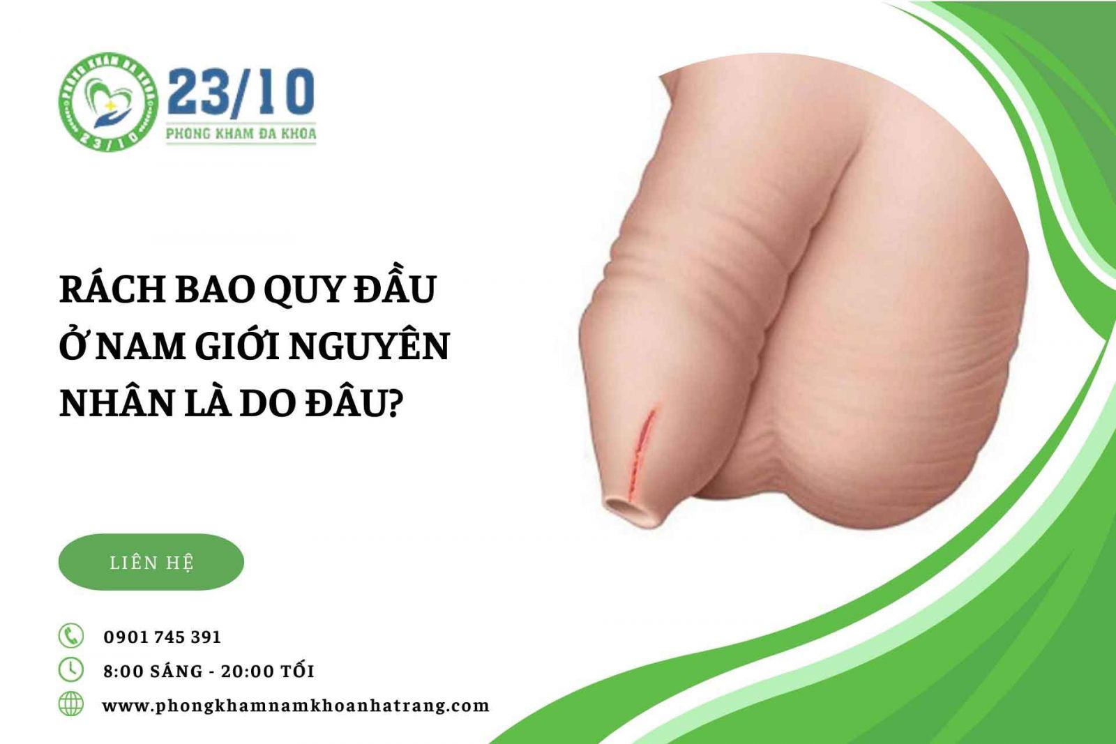 Rách bao quy đầu ở nam giới nguyên nhân là do đâu?