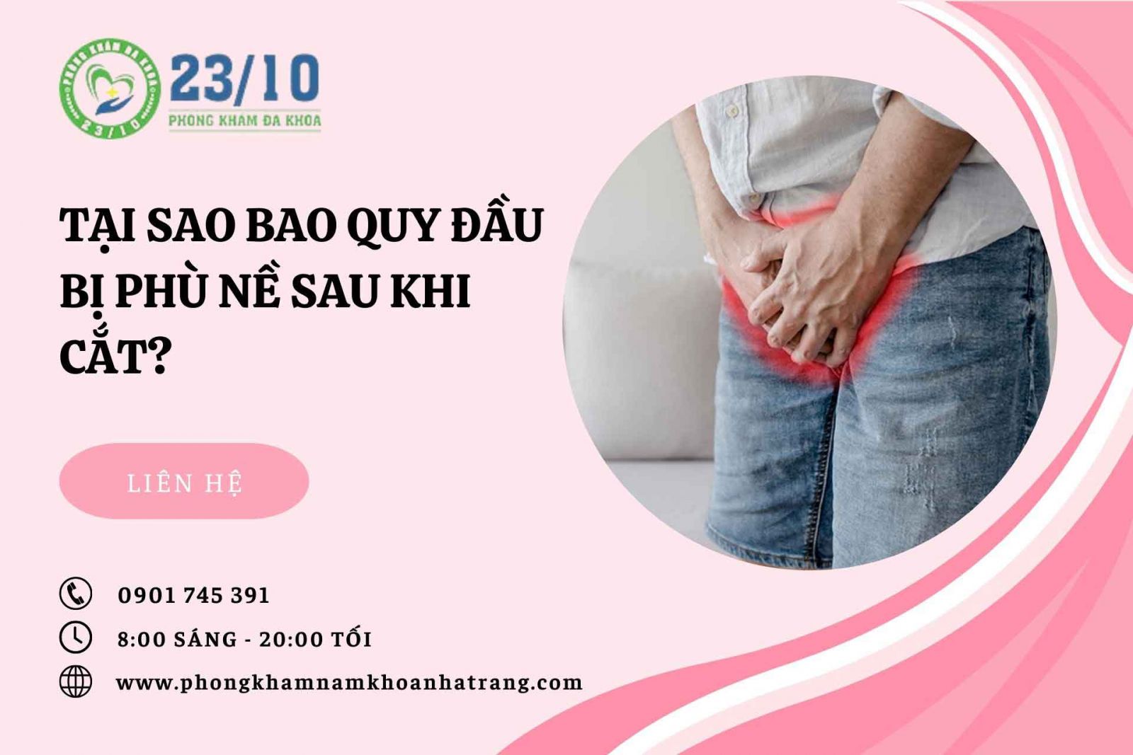 Tại sao bao quy đầu bị phù nề sau khi cắt 