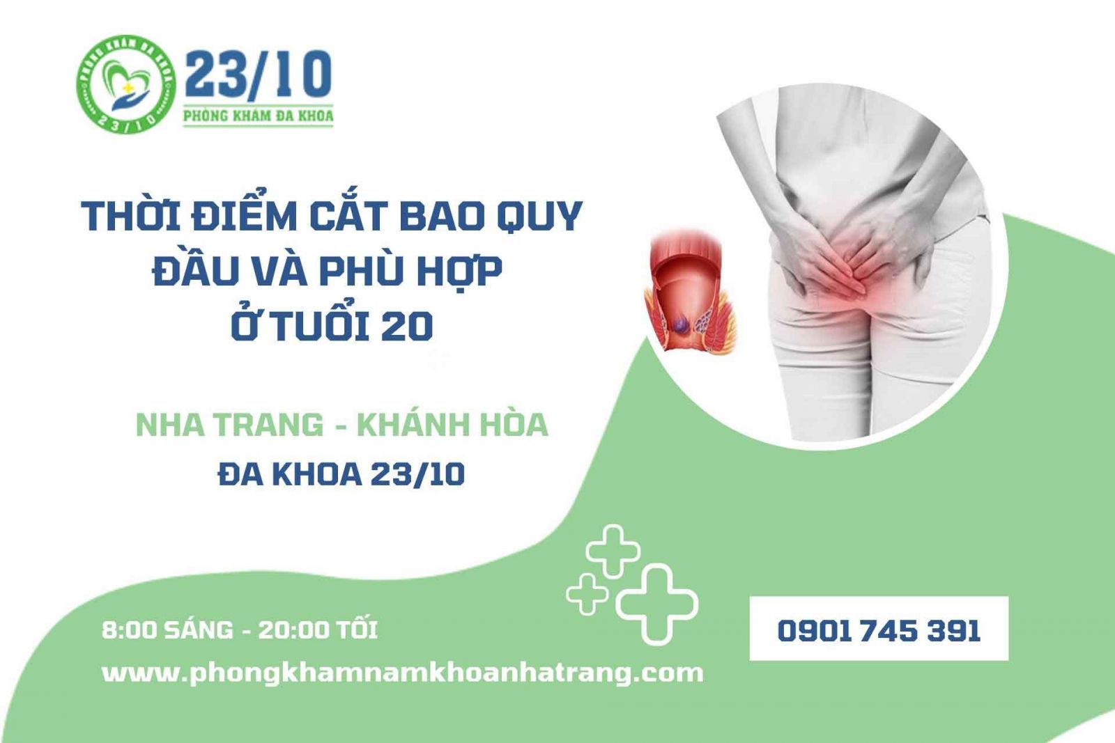 Thời điểm cắt bao quy đầu phù hợp ở tuổi 20