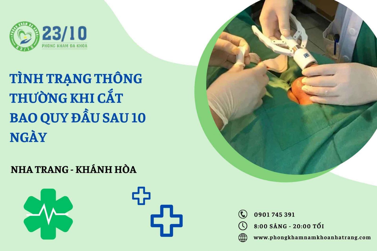 Tình trạng thông thường khi cắt bao quy đầu sau 10 ngày